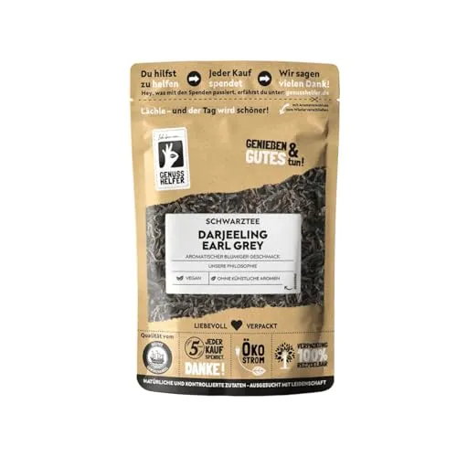 Bremer Gewürzhandel Darjeeling Earl Grey, lose, klassischer schwarzer Tee mit kräftigem Bergamotte-Aroma, 5 x 100g