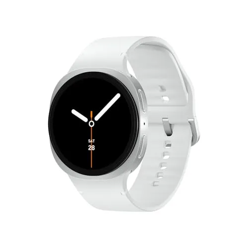 Samsung Galaxy Watch8 Smartwatch mit Galaxy AI, Fitness-Uhr und Fitness-Tracker, Sport Band, Wellness- und Schlaf-Coaching, 40 mm, LTE, Silver, 3 Jahre Herstellergarantie