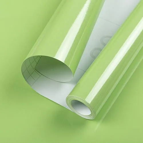 Hode Klebefolie Möbel Grün mit Glitzer 30 cm X 300 cm Möbelfolie Selbstklebend Folie Hochglanz Wasserdicht für Möbel Schrank Wand Tapeten