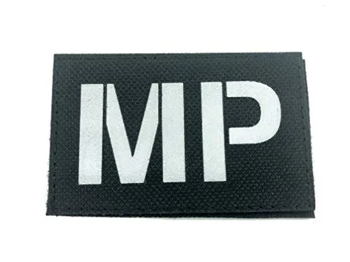 MP Militärpolizei Reflektierend Taktisch Gestickte Airsoft Klettverschluss-Flecken Patch