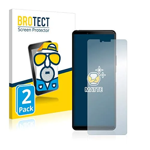 BROTECT Entspiegelungs-Schutzfolie für Sony Xperia 10 II (2 Stück) Matte Displayschutz-Folie, Anti-Reflex, Anti-Fingerprint