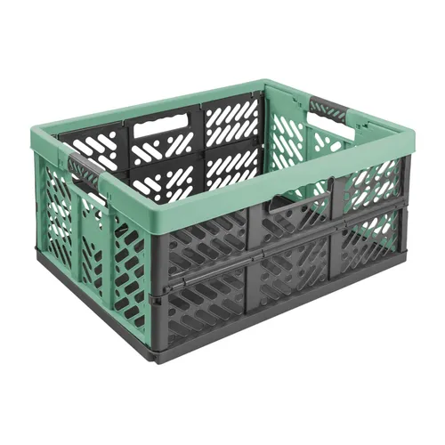 keeeper Stabile Profi-Klappbox mit Soft-Touch Griffen 45 l, Ben, Nordic Green