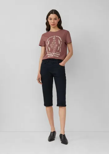 QS 3/4-Hose Caprihose Catie - Slim Fit in Schwarz - Stoffhosen in Slim Fit, ideal für einen stylishen Look mit hohem Tragekomfort dank 98% Baumwolle und 2% Elasthan.