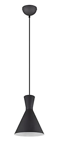 TRIO R30781032 Pendelleuchte Enzo 1x28W E27 – Elegante Moderne - Lampen: Zeitlose Pendelleuchte Enzo aus mattem Schwarz, ideal für Esstisch oder Wohnzimmer, kompatibel mit energieeffizienten E27 LED-Lampen.