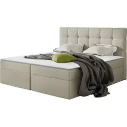 MIRJAN24 Boxspringbett Nele 180x200 cm - Beige mit Bettkästen - Betten: Komfortables Boxspringbett Nele mit zwei praktischen Bettkästen für zusätzlichen Stauraum und einem hochwertigen Topper für optimalen Schlafkomfort.