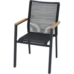 Siena Garden Bologna Stapelsessel Rope - Anthrazit - Gartenstühle aus strapazierfähigem Rope-Material, ideal für stilvolle Outdoor-Oasen und platzsparend stapelbar.