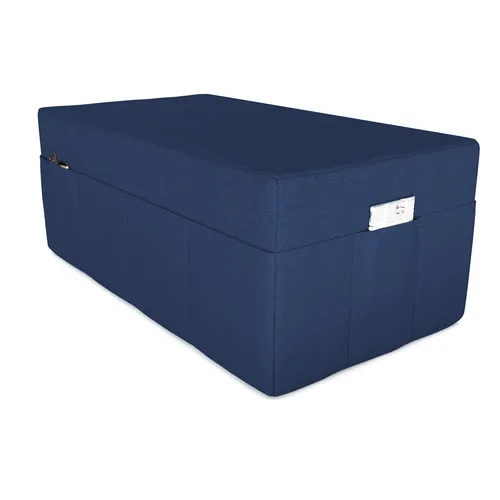 POKAR Husse für Klappmatratze 3-teilige Faltmatratze Gästematratze Feldbett Klappbett, Größe:Husse 120 x 195, Farbe:Dunkelblau