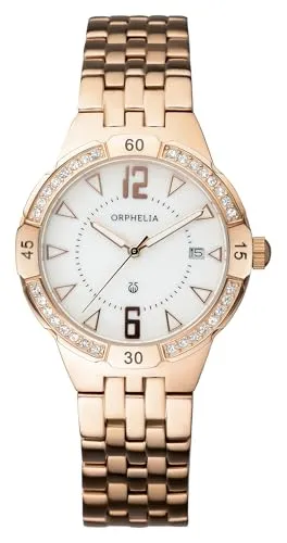 Orphelia Damen-Armbanduhr Savanne Analog Quarz Edelstahl