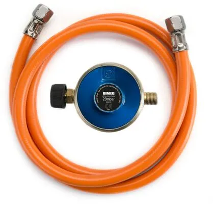 Gimeg Gas-Anschluss-Set (Gasdruckregler + Schlauch) für Campingaz Gasflaschen, 29mbar, 1,5kg/h