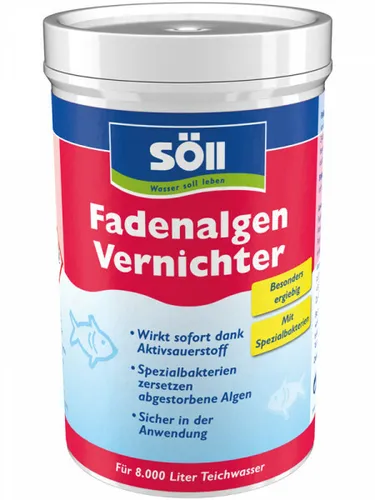Söll Fadenalgen Vernichter -250g für 8.000 Liter Teichwasser(50%reduziert)