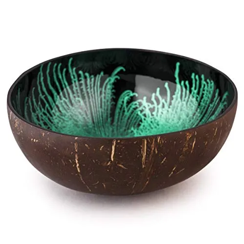Kaloogo Cocobowl Splash Kokosnuss Deko Schale (mint, poliert)