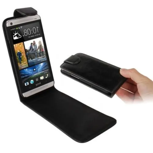 Schutzhülle Case Hülle Cover Etui Flip Tasche für Handy HTC One M7 Top