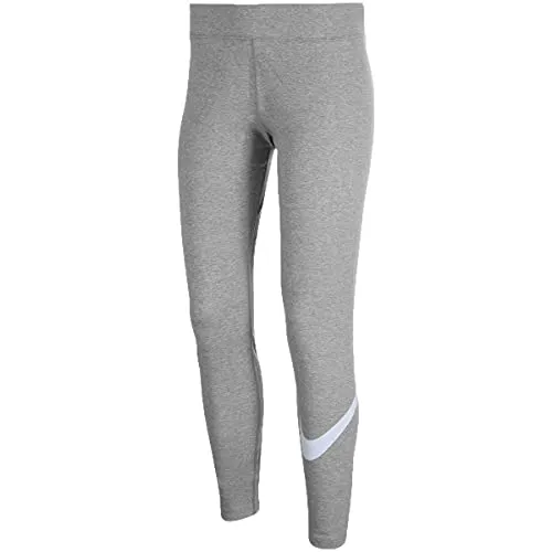 Nike Damen Sportswear Essential Leggings, Dark Grey Heather/White, S EU