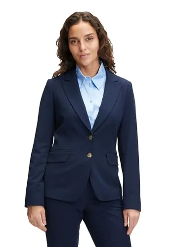 Betty Barclay Jackenblazer blau 46 - Eleganter Jackenblazer in Dunkelblau, ideal für Business-Mode. Aus hochwertigem Material mit 59% Polyester, bietet er Komfort und Stil für den perfekten Auftritt.