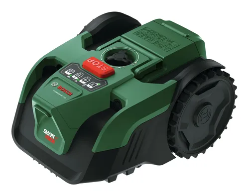 Bosch Mähroboter VISIMOW18V-100 mit Akku und Zubehör - Intelligenter Mähroboter von Bosch mit 4 Ah Akku und Ladegerät. Ideal für eine effiziente und bequeme Rasenpflege.