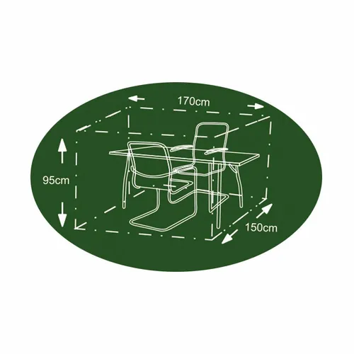 Abdeckhaube anthrazit für Sitzgruppe Schutzhülle Schutzhaube 170x150x95cm