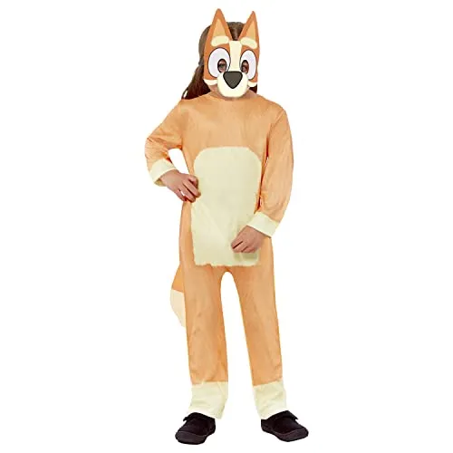 amscan Unisex Kinder Bingo-Kostüm 4–6 Jahre - Kostüme für Kinder, offiziell lizenziert und aus recyceltem Material, inklusive Overall, Schwanz und Maske, perfekt für kreative Verkleidungsspiele.