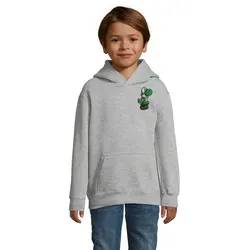 Blondie & Brownie Hoodie Mario Luigi Toad Wario Yoshi Baby Peach Patch Kids Kapuzenpullover Yoshi & Friends Baby Peach Retro Hoodie grau 118/128