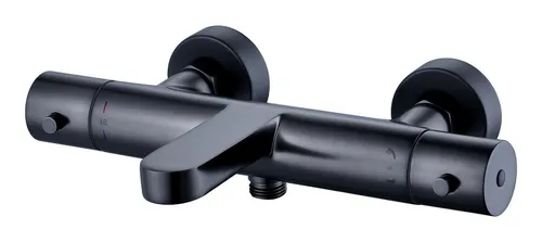 Bernstein Badarmatur Wannenarmatur 4051 (Aufputzarmatur) Schwarz matt, Thermostat, Verbrühschutz, ohne Zubehör