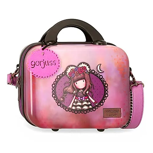Gorjuss Frida Kosmetiktasche, anpassbar, mit Umhängetasche, Rosa, 29 x 21 x 15 cm, starr, ABS, 9,14 l, 0,63 kg, Rosa, Talla única, Anpassbare Kulturtasche mit Umhängetasche