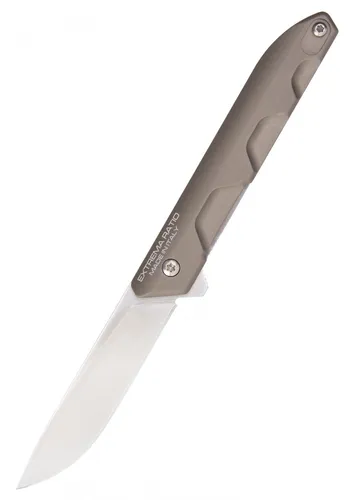 Taschenmesser Ferrum E Tactical Mud von Extrema Ratio - Robustes Klappmesser für Outdoor-Abenteuer, mit Drop-Point Klinge aus Böhler N690. Ideal für Survival- und Bushcraft-Einsätze, bietet es zuverlässige Leistung in jedem Terrain.