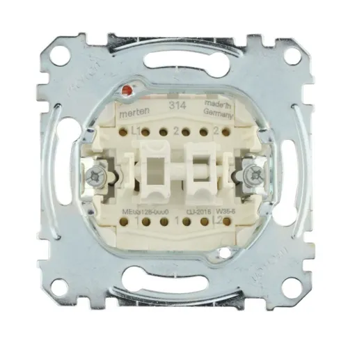 Merten Doppel- Wechselschaltereinsatz für 2 Wippen, MEG3126-0000