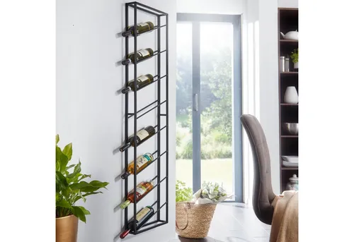 FINEBUY Weinregal FB41452 in schwarz von FineBuy