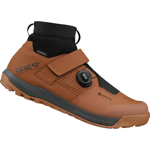 Shimano GE900 GTX Radschuhe 47 - Wasserdicht und robust - Mountainbikeschuhe für Herren mit GORE-TEX Membran für optimale Kontrolle in rauem Gelände. Highlights: BOA-Drehverschluss und Schnellschnürung. Perfekt für anspruchsvolle Trails!