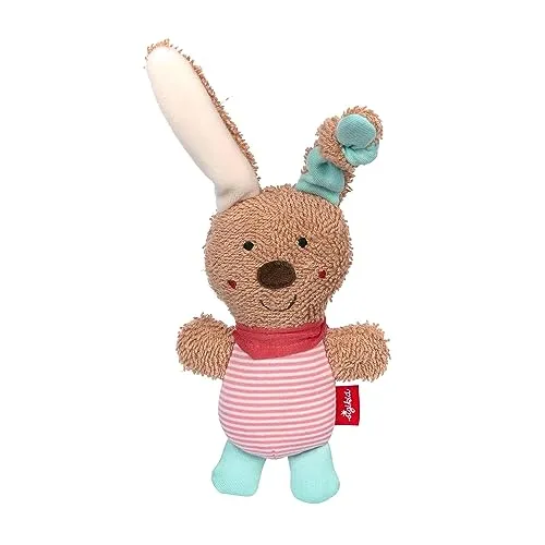 SIGIKID 39405 Greifling DubbiDuu Mädchen Babyspielzeug empfohlen ab 3 Monaten rosa/beigebraun
