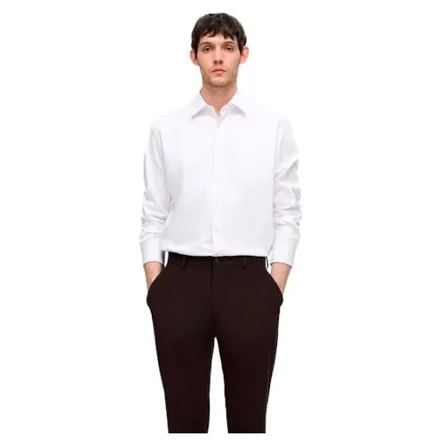 SELECTED HOMME Slim Fit Herrenhemd - Elegantes Slim Fit Hemd mit geknöpfter Vorderseite und langen Ärmeln, aus 60% Bio-Baumwolle für höchsten Tragekomfort und Nachhaltigkeit.