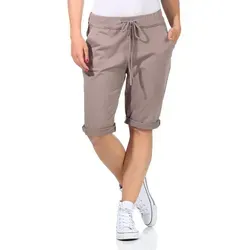 CLEO STYLE Bermudas Sweat Bermuda 1212 Schlamm 42-46 beige 42-46