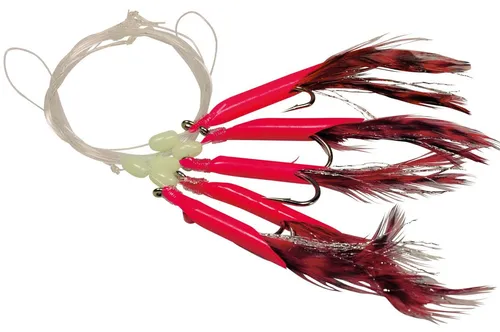 Dieter Eisele Makrelenvorfach 120cm 0,70mm 5x 2/0- Haken Vorfach, Makrelensystem