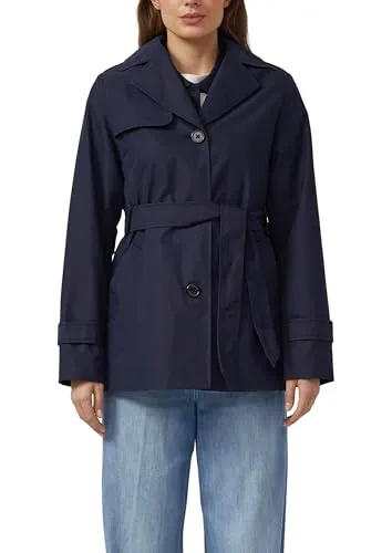 s.Oliver Wasserabweisender Trenchcoat im Slim Fit - Eleganter Slim Fit Trenchcoat aus wasserabweisendem Material. Mit praktischen Taschen und Textilgürtel für eine perfekte Passform. Ideal für stilvolle Outdoor-Anlässe.