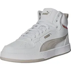 PUMA CAVEN 2.0 MID Sneaker - Sportlicher Komfort in PUMA White-Desert Dust-Deeva Peach - Sneaker high mit knöchelhohem Design, ideal für sportliche Aktivitäten und lässige Outfits. Genießen Sie den Tragekomfort dank hochwertigem Synthetik-Obermaterial und Gummisohle.