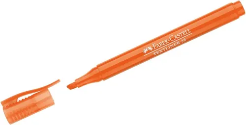 Faber-Castell Textmarker Textliner 38, in Stiftform mit Clip, orange,