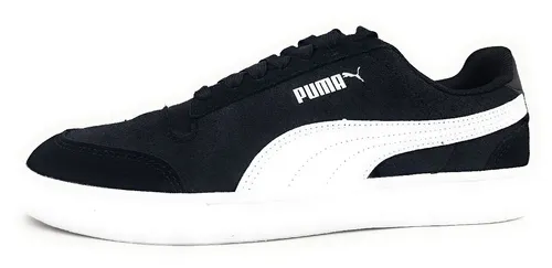 PUMA Sneaker Laufschuh für Herren - Stylischer Laufschuh in Schwarz, aus hochwertigem Leder und Textil, ideal für Sport und Freizeit. Bequeme Passform mit Schnürverschluss und 2 cm Absatzhöhe.
