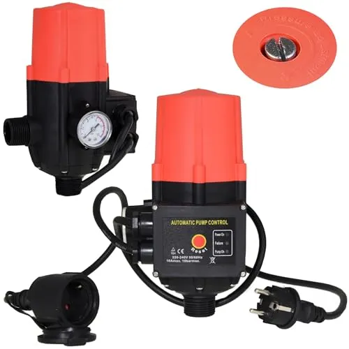 Pumpensteuerung BRIO CSK 21 - Elektronischer Druckwächter max. 10 bar - Automatisches Ein- und Ausschalten der Pumpe - Druckschalter für Wasserpumpen - Trockenlaufschutz - Einschaltdruck einstellbar