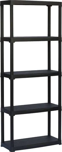 Mehrzweckregal mit 3 Regalboden aus Polypropylen, Mehrzweckregale für Innen oder Außenbereich, 100% Italy, cm 70x30H176, Anthrazitfarbe