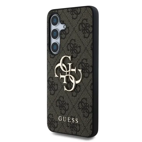 Guess PU 4G Metal Logo Case für Samsung Galaxy S25+ - Brown - Stylische Smartphone Hülle mit hochwertigem PU-Material und markantem Logo, idealer Schutz für Ihr Samsung Galaxy S25+.