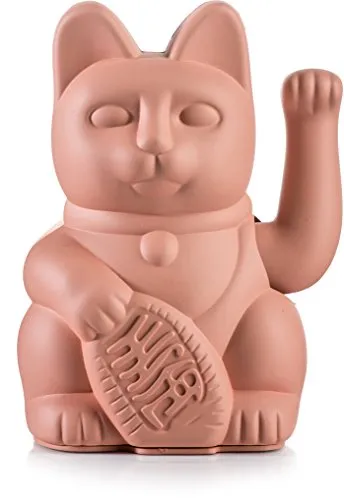 Donkey Products Lucky Cat Winkekatze in der Farbe Pink aus Kunststoff, 15cm, 330434