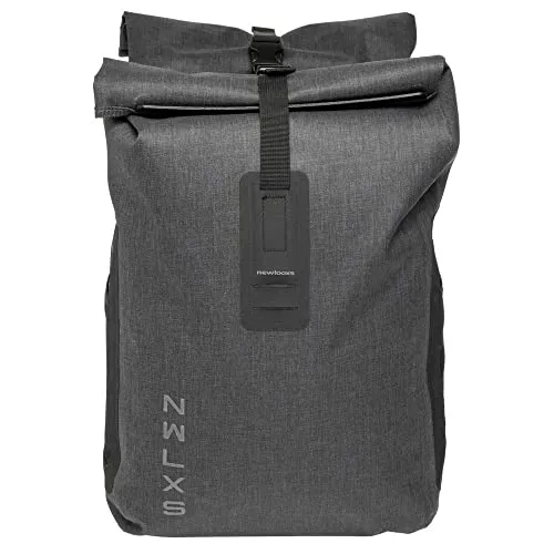 New Looxs Varo Double Racktime Doppelte Fahrradtasche, Grey, 40 Liter - Fahrradtasche mit 40 Litern Volumen, wasserdicht und ideal für lange Touren. Inklusive Racktime Snapit-Adapter und seitlichen Reflektoren für mehr Sicherheit.