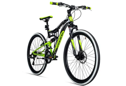bergsteiger Mountainbike Kodiak 26, 29 Zoll Mountainbike, geeignet ab 150 cm, Damen, Herren, 21 Gang Shimano Tourney RD-TY300 Schaltwerk, Kettenschaltung, V-Bremse & Scheibenbremse