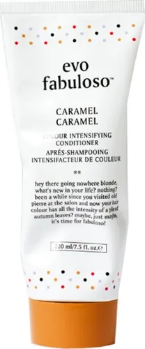 EVO Fabuloso Colour Boosting Treatment Conditioner Caramel 220 ml - Haarpflege für Damen, intensiv feuchtigkeitsspendend und verlängert die Farbhaltbarkeit für strahlende Reflexe.