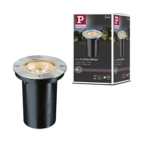 Paulmann 93788 Bodeneinbauleuchten-Set Special Line - Lampen für Außenbereich, warmweißes Licht bei 2700 Kelvin, energieeffizient dank LED-Technologie und IP67 wasserdicht für vielseitige Einsatzmöglichkeiten.