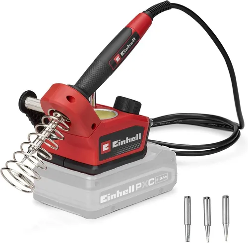 Einhell Akku-Heißluftgebläse TE-SI 18/480 Li E - Mobil und vielseitig - Der Akku-Lötkolben TE-SI 18/480 Li E von Einhell ist ideal für präzises Weichlöten. Mit einstellbarer Temperatur von 200 °C bis 480 °C und ergonomischem Design bietet er Komfort und Flexibilität für verschiedene Anwendungen.