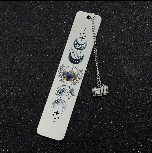 Lesezeichen | Metalllesezeichen | Mond | Berge