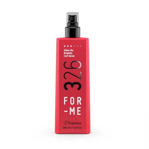 Framesi For-Me Curl&Volume Shine Me Brightly Curl Spray 200 ml - Haarspray für lockiges Haar, spendet langanhaltende Feuchtigkeit und verleiht strahlenden Glanz. Bekämpft Frizz und definiert das Volumen für weiche Locken.