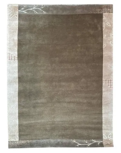 Rug Studios Teppich VENUS NEPAL - HANDGEKNÜPFT | Farbe: Braun | Größe: 70 x 140 cm | meliert | Vintagedesign | glamourös | Landhaus | Vintage | Modern | elegant | Wohnzimmer | Schlafzimmer | strapazie