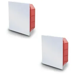 2x ARLI Unterputz Abzweigdose 160x160x65 mm IP40 – Klemmkasten mit Deckel für Elektroinstallation halogenfrei PS-Kunststoff