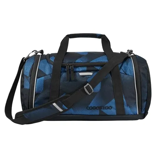 coocazoo Sporttasche Electric Ice - 20L, schwarz-blau, mit Nasswäschefach und reflektierenden Elementen, ideal für Sporteinsteiger ab der 3. Klasse